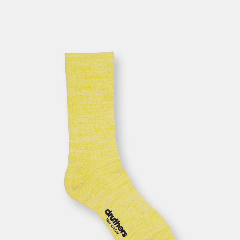 Druthers Organic Cotton Everyday Crew Sock In Yellow