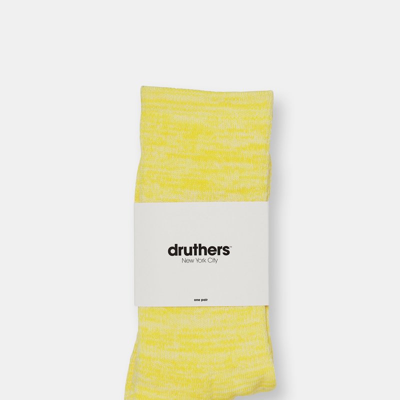Shop Druthers Organic Cotton Everyday Crew Sock In Yellow