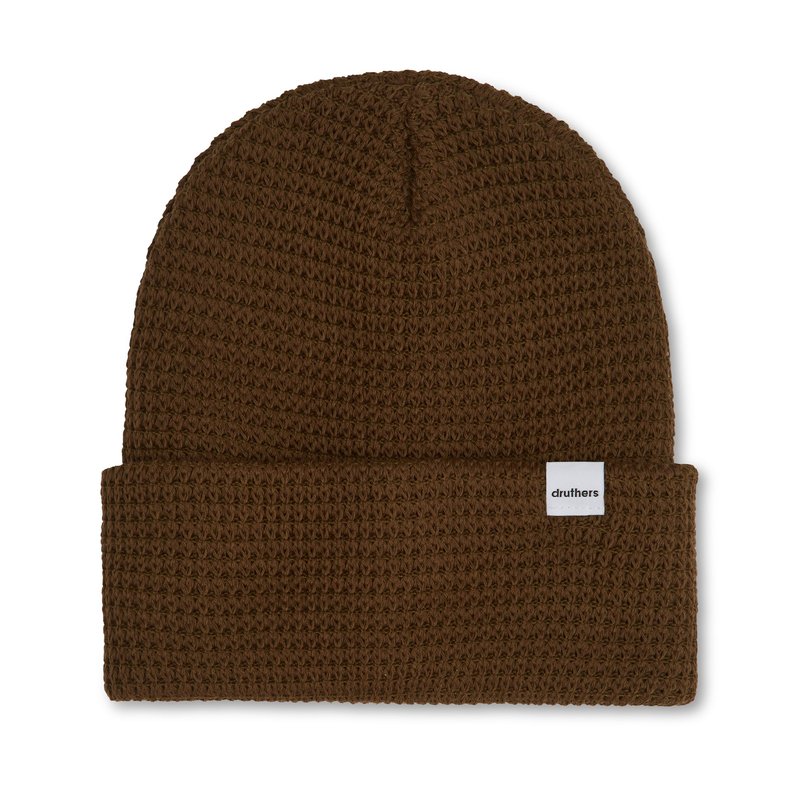 Druthers Organic Cotton Waffle Knit Beanie In Green