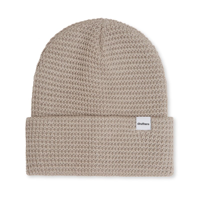 Druthers Organic Cotton Waffle Knit Beanie In Grey