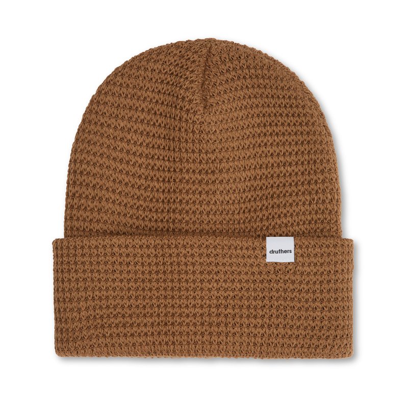Druthers Organic Cotton Waffle Knit Beanie In Neutral
