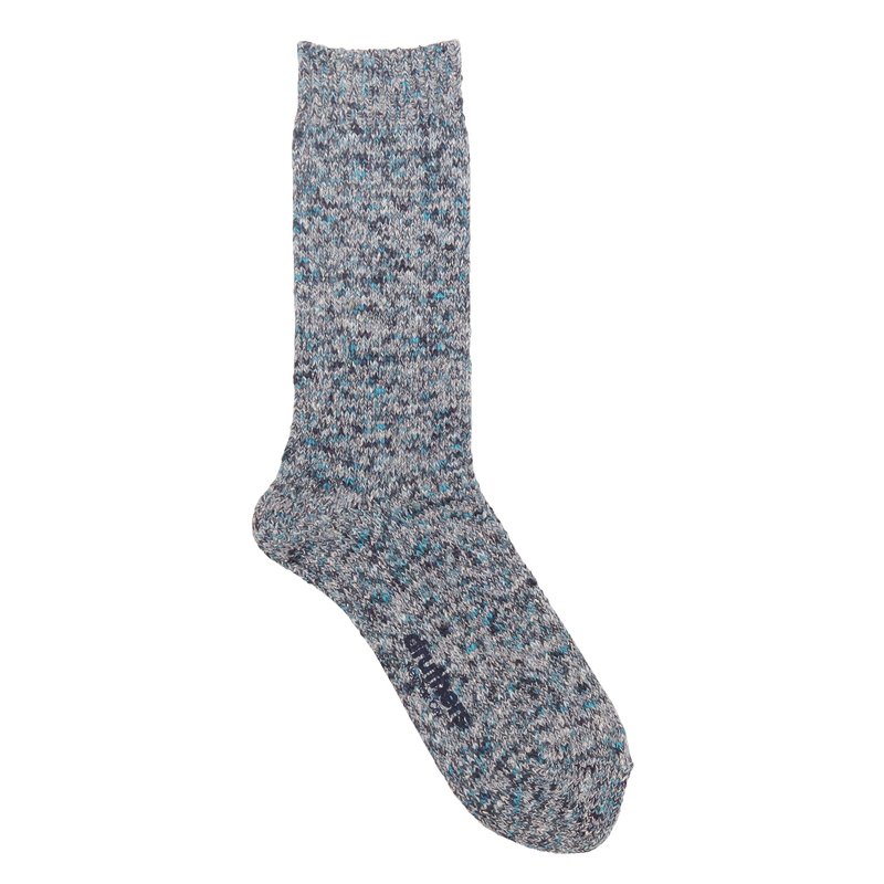 Druthers Recycled Cotton Mélange Crew Sock In Blue