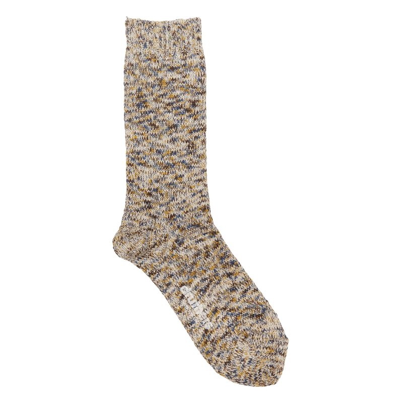 Druthers Recycled Cotton Mélange Crew Sock In Brown