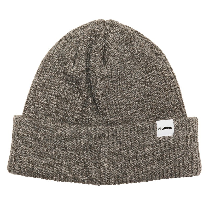 Shop Druthers Recycled Cotton Ribbed Knit Beanie In Grey