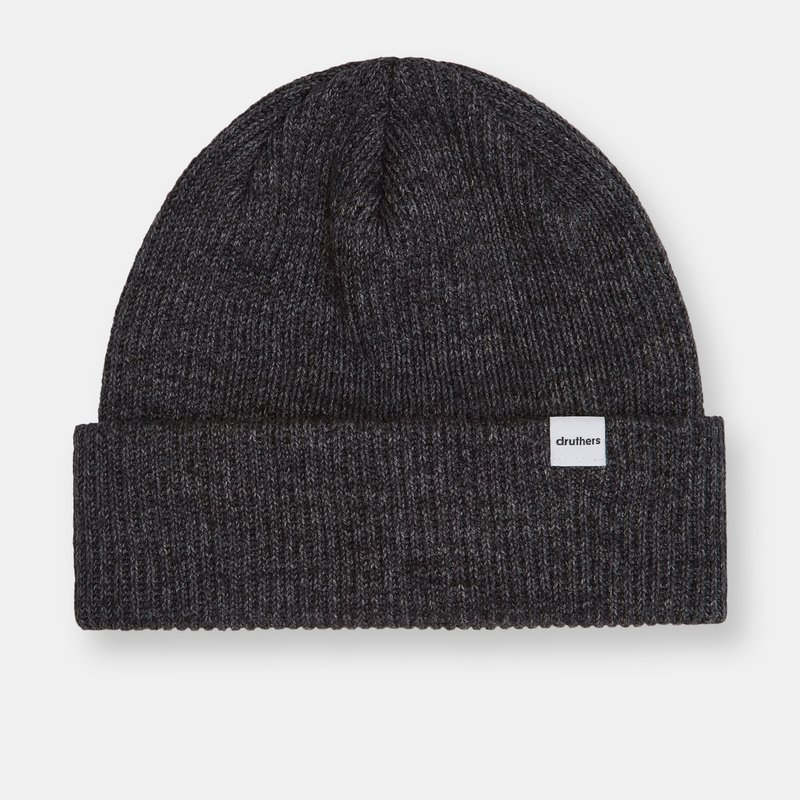 Druthers Recycled Cotton Ribbed Knit Beanie In Charcoal