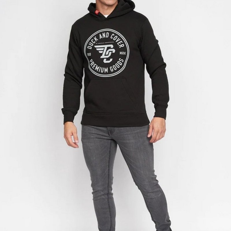 Duck And Cover Mens Addax Hoodie In Black