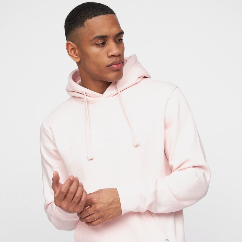 Duck And Cover Mens Basico Hoodie In Pink
