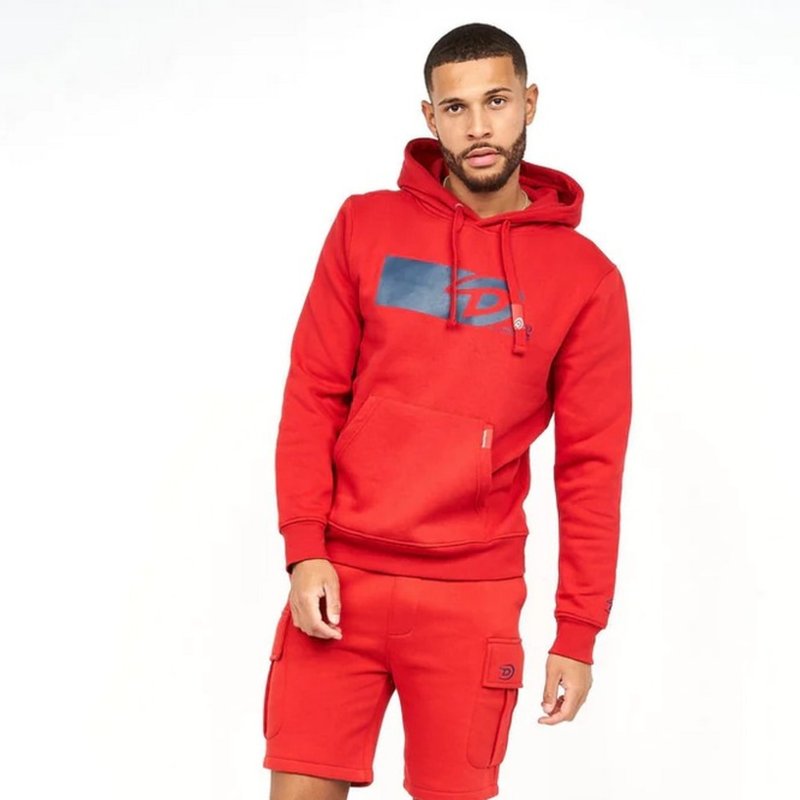 Duck And Cover Mens Bidwell Hoodie In Red