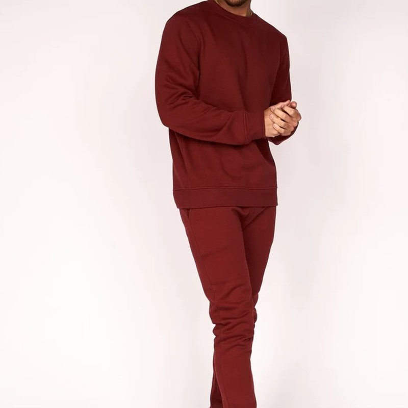 Duck And Cover Mens Felaweres Crew Neck Sweatshirt In Red