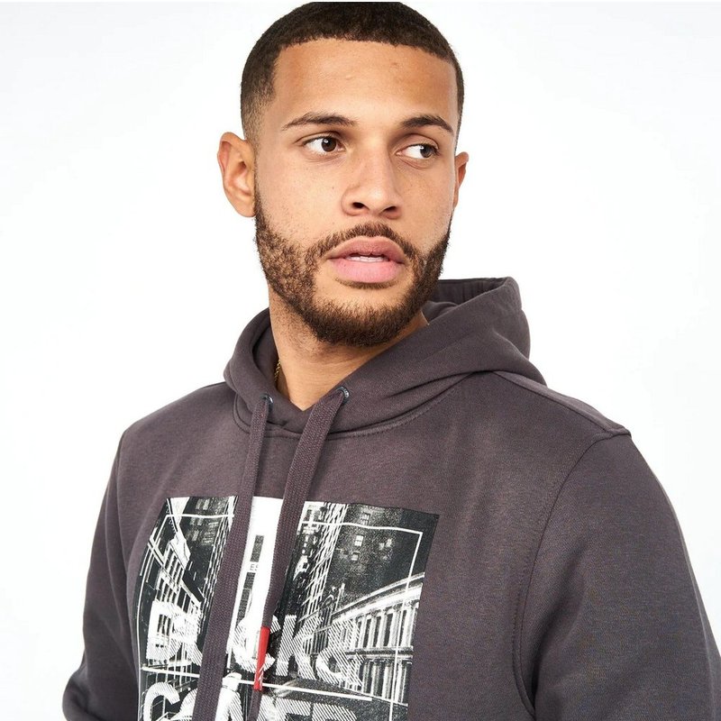 Shop Duck And Cover Mens Hatfield Hoodie In Grey