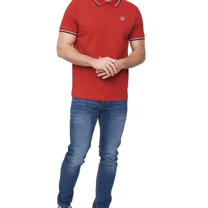Duck And Cover Mens Hendamore Polo Shirt In Red