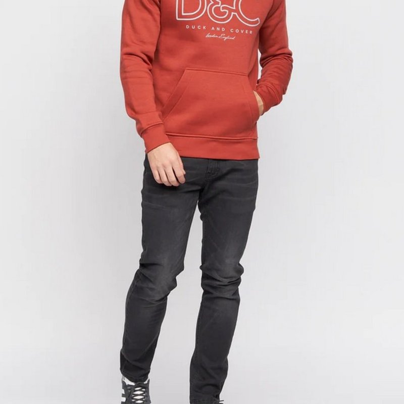 Duck And Cover Mens Icarusa Hoodie In Red