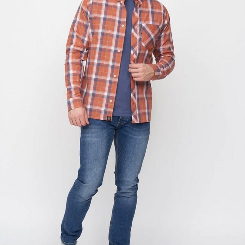 Duck And Cover Mens Lennmore Checked Shirt In Red