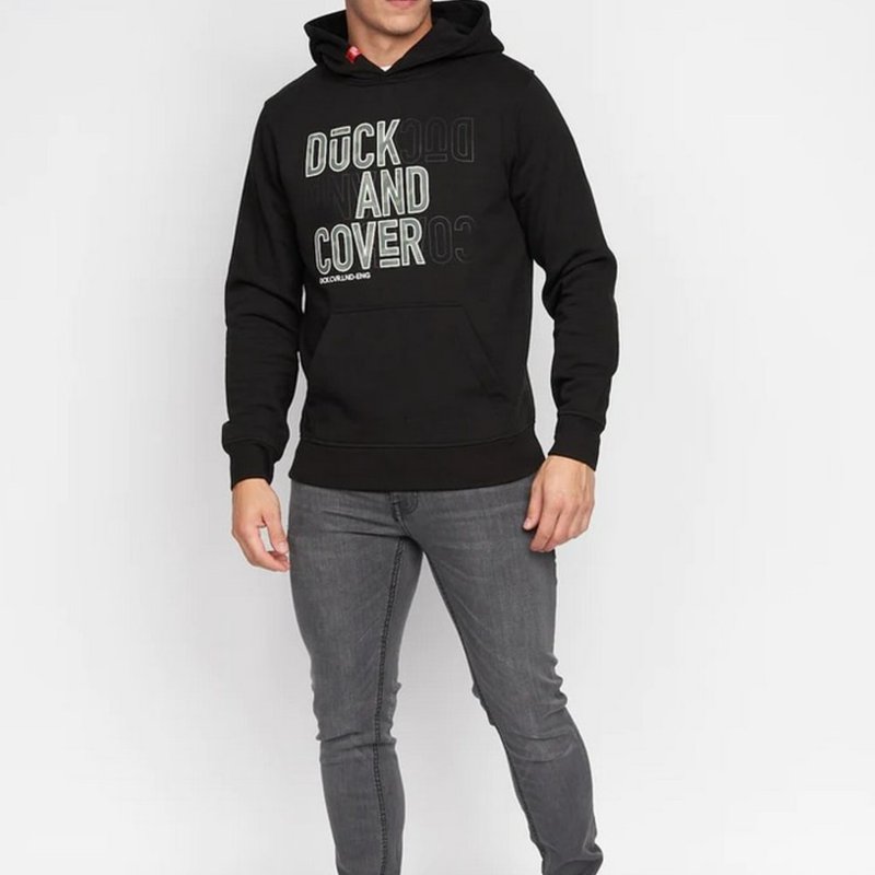 Duck And Cover Mens Pecklar Hoodie In Black
