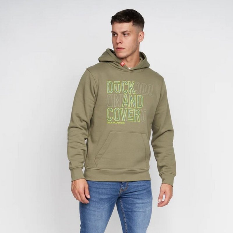 Duck And Cover Mens Pecklar Hoodie In Green