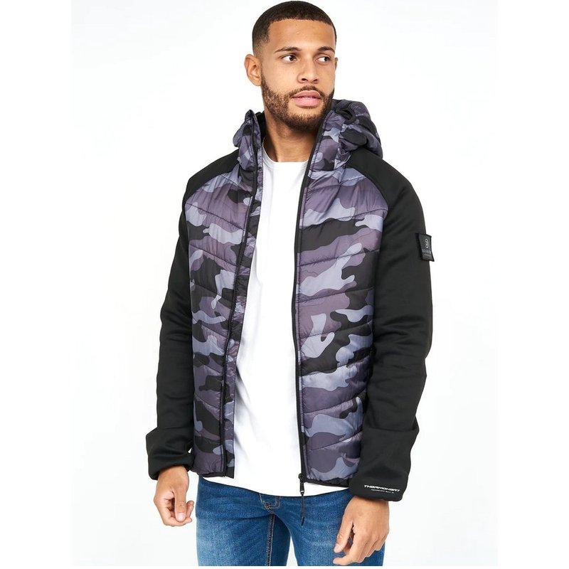 Duck And Cover Mens Quagmoore Camo Jacket In Black