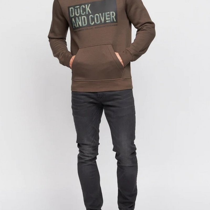 Duck And Cover Mens Quantain Hoodie In Brown