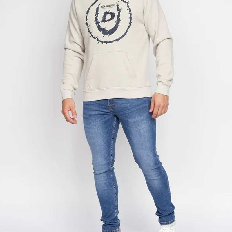 Duck And Cover Mens Spoures Hoodie In White