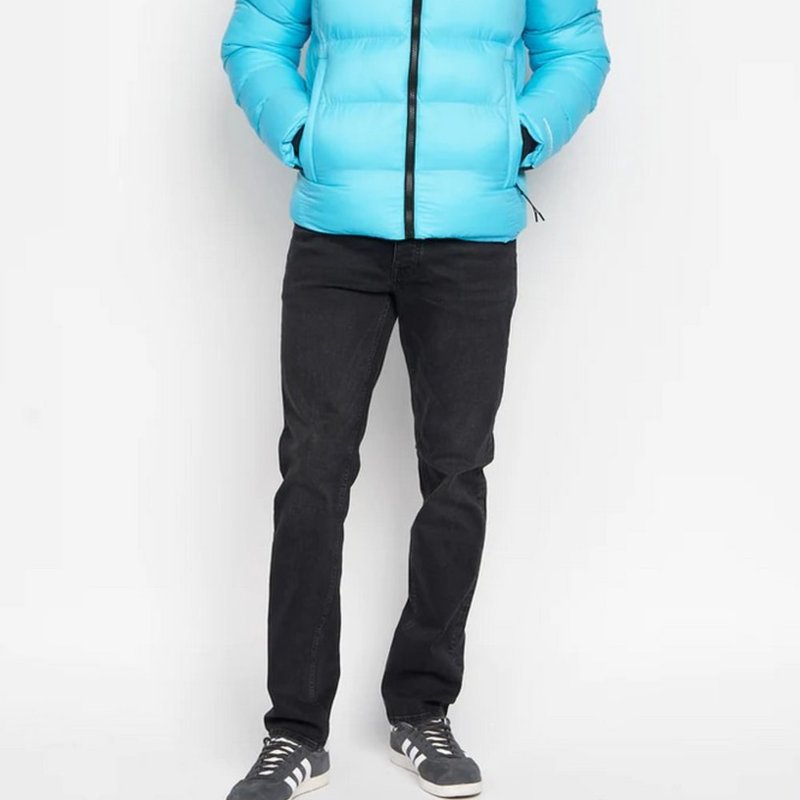 Duck And Cover Mens Synflax Puffer Jacket In Blue