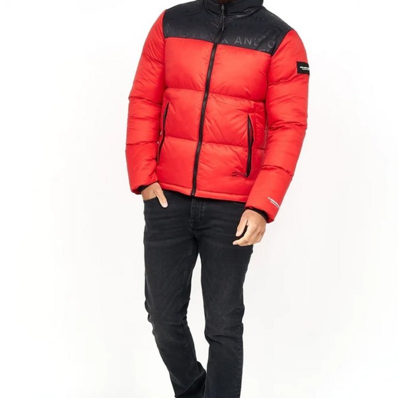 Duck And Cover Mens Synmax 2 Quilted Jacket In Red