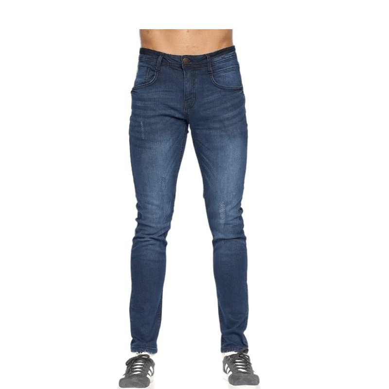 Duck And Cover Mens Tranfold Slim Jeans In Blue