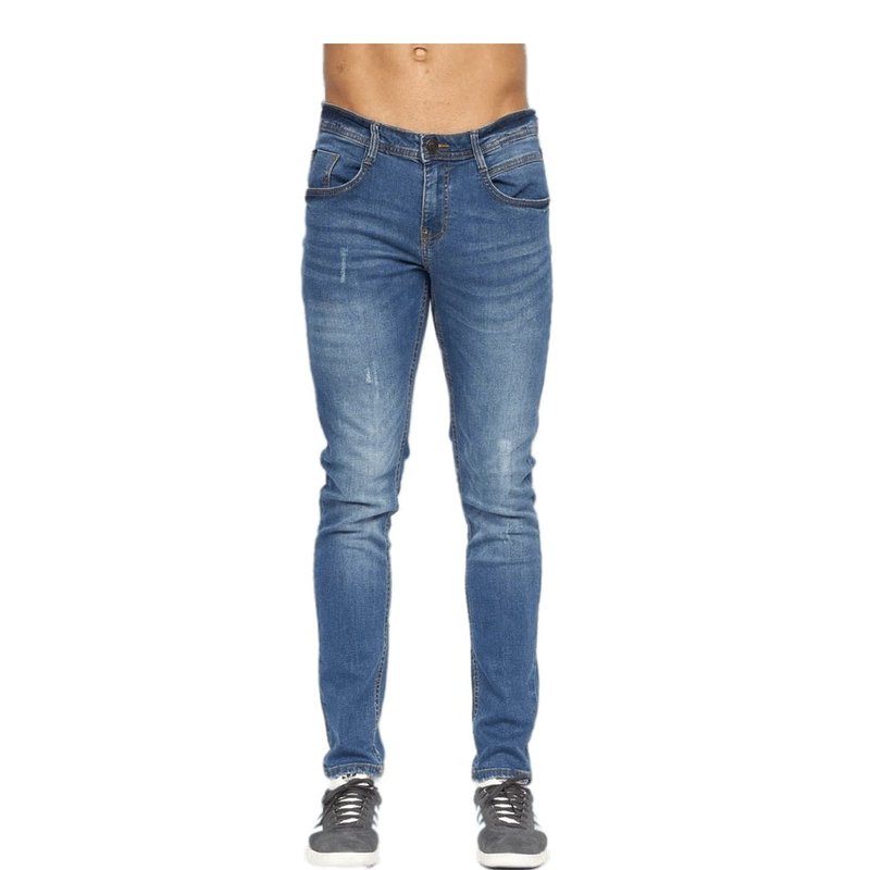 Duck And Cover Mens Tranfold Slim Jeans In Blue
