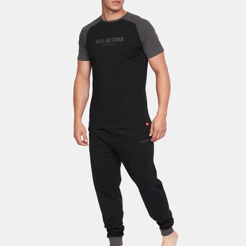 Duck And Cover Mens Vianney Pajama Set In Black