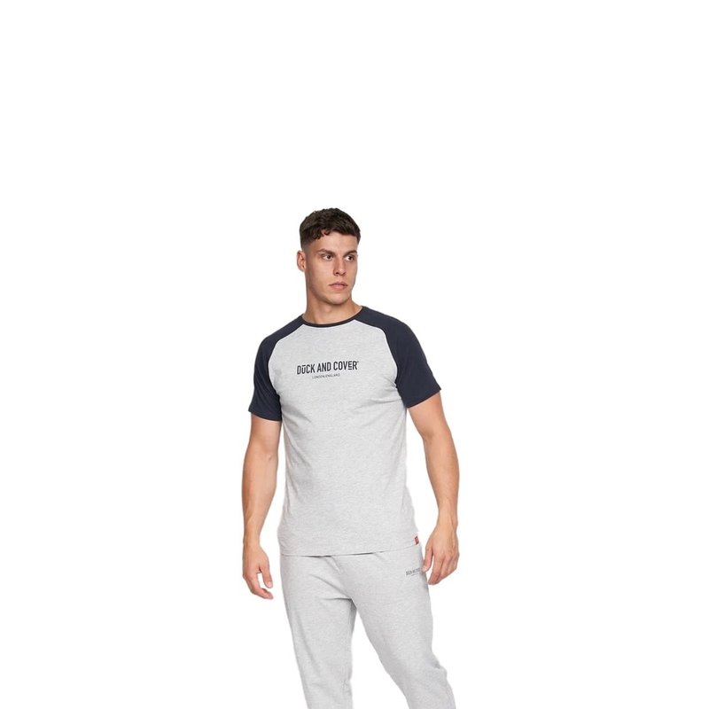 Duck And Cover Mens Vianney Pajama Set In Grey