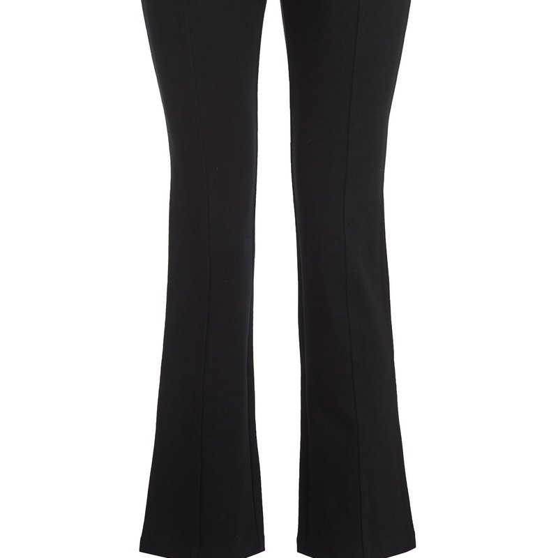 Duettenyc Perfect Flare Leg Pull On Pant In Black