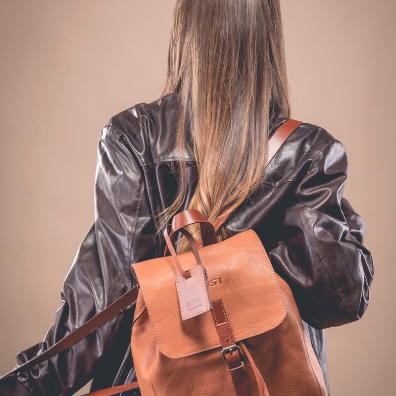 The Dust Company Backpack In Leather Brown Mod 261