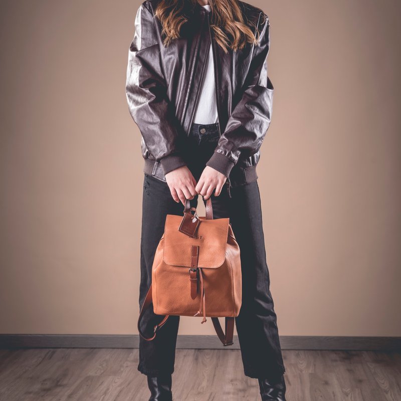 Shop The Dust Company Leather Backpack Brown Mod 261
