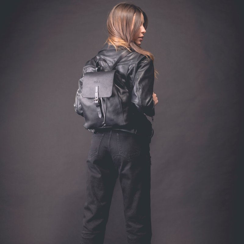 Shop The Dust Company Backpack In Leather In Black