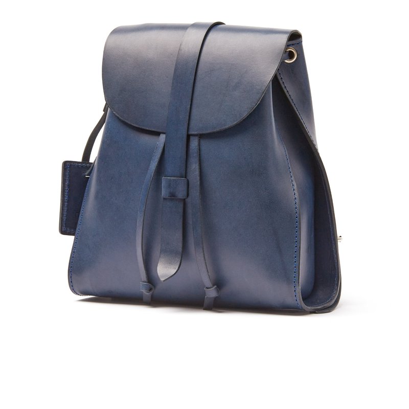 The Dust Company Leather Backpack Blue Tribeca Collection