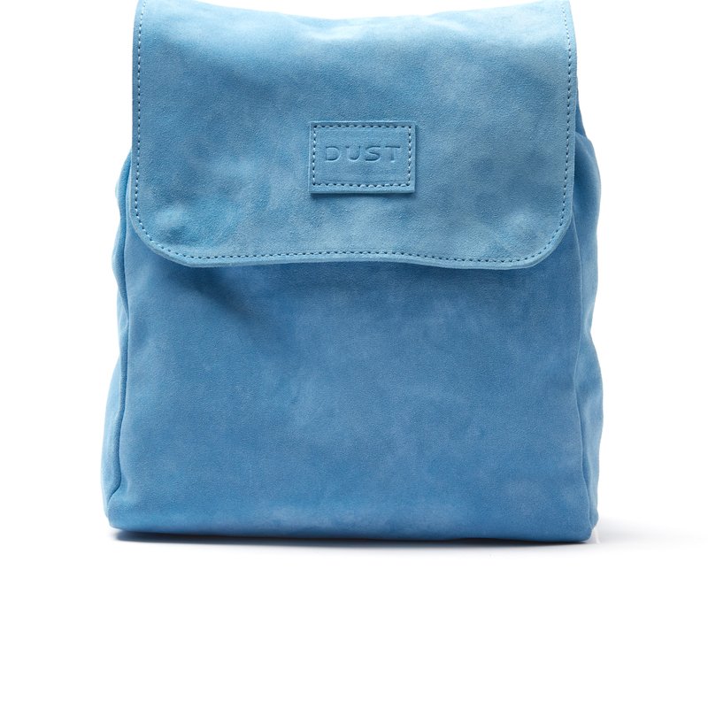 The Dust Company Leather Backpack Light Blue Upper West Side Collection