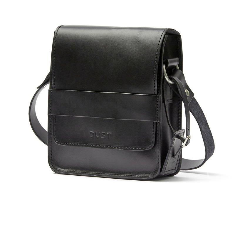 The Dust Company Leather Messenger Black Camden Collection