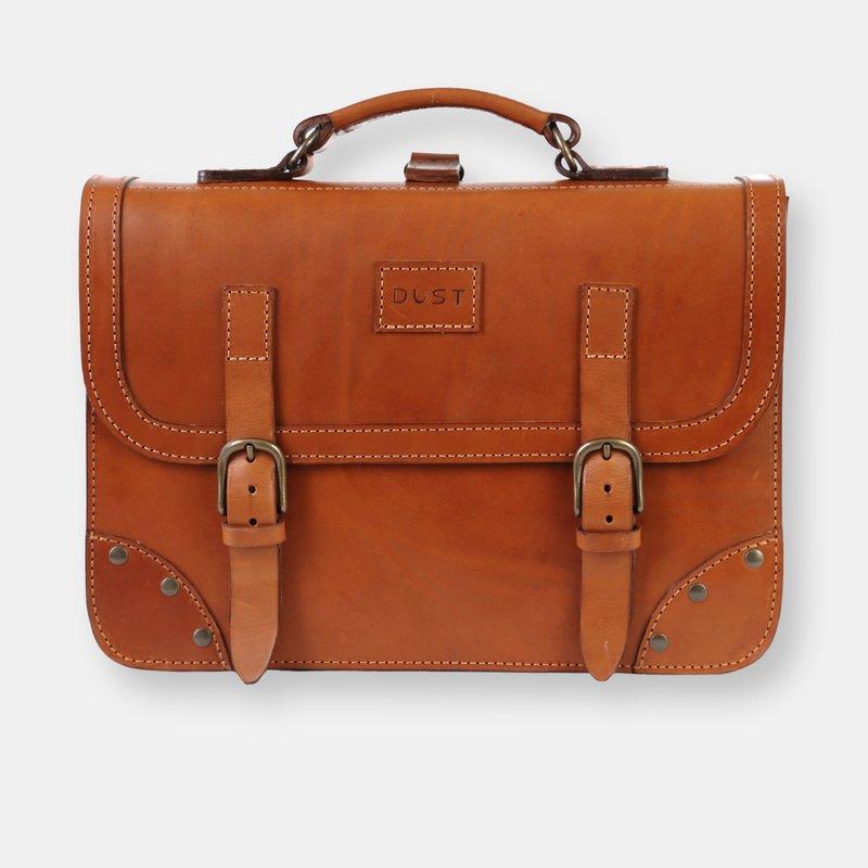 The Dust Company Mod 101 Briefcase In Cuoio Brown