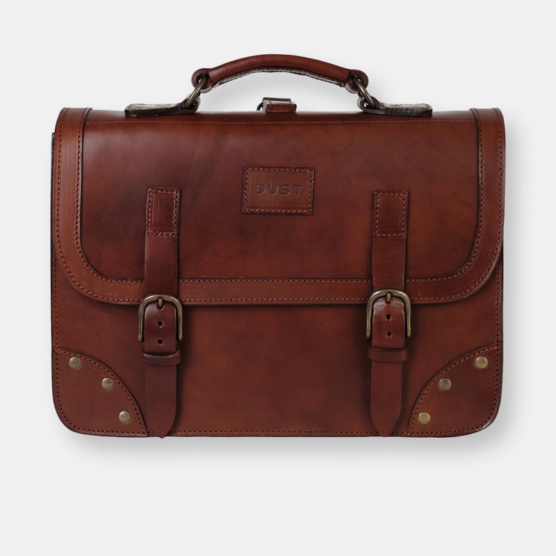 The Dust Company Mod 101 Briefcase In Cuoio Havana In Brown