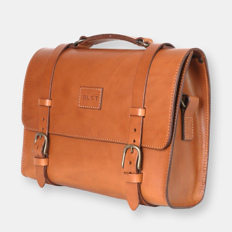 The Dust Company Mod 119 Briefcase In Cuoio Brown