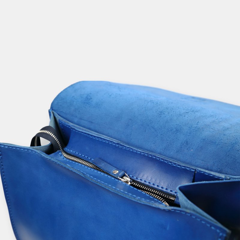 Shop The Dust Company Mod 120 Backpack In Cuoio Blue