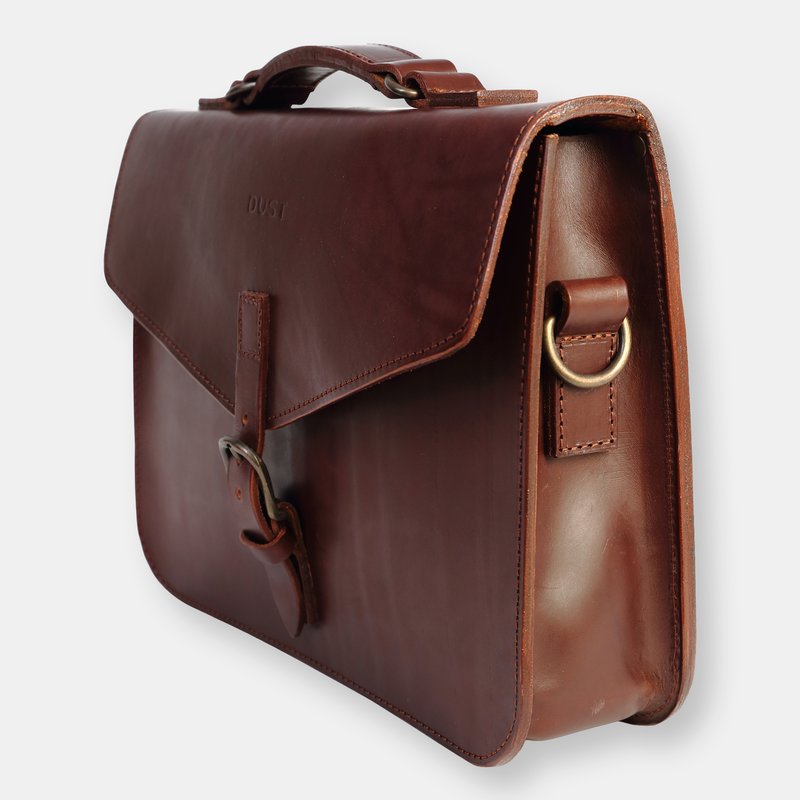 Shop The Dust Company Mod 122 Briefcase In Cuoio Havana In Brown