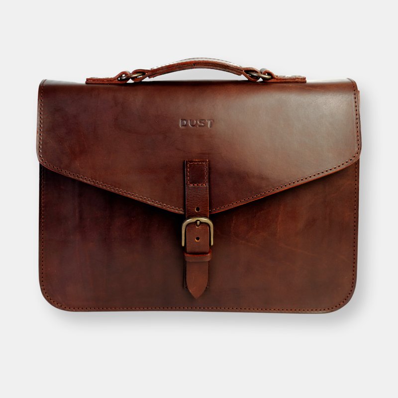 The Dust Company Mod 122 Briefcase In Cuoio Havana In Brown