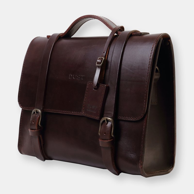 The Dust Company Mod 125 Briefcase In Cuoio Havana In Brown
