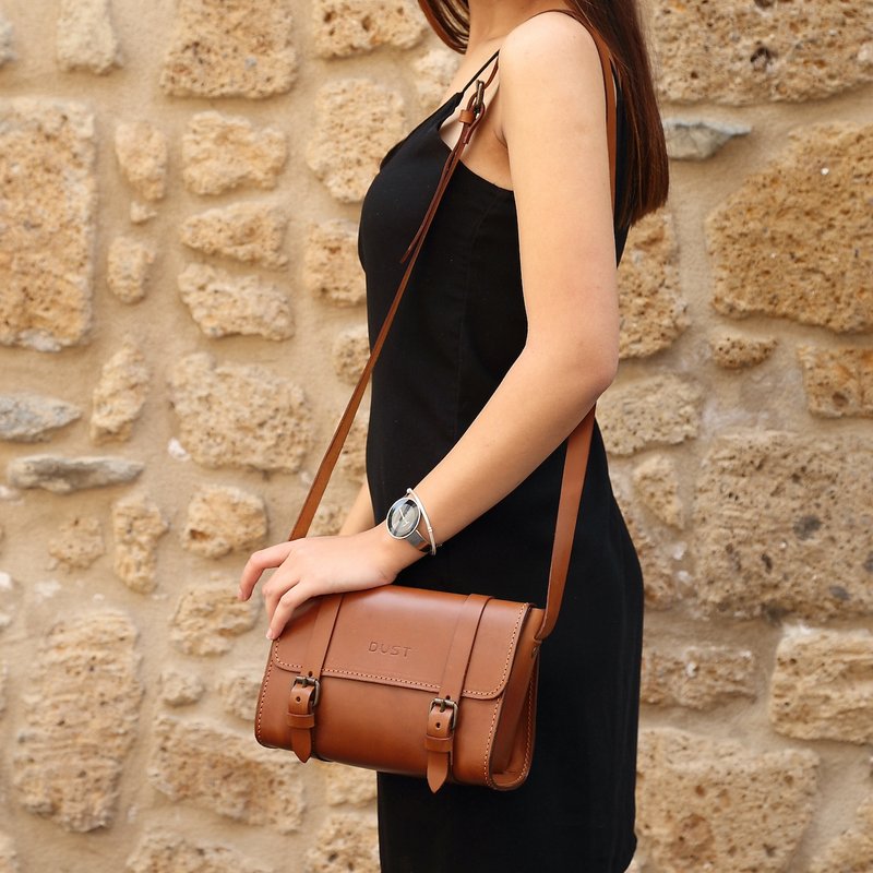 Shop The Dust Company Mod 134 Messenger Bag In Cuoio Brown