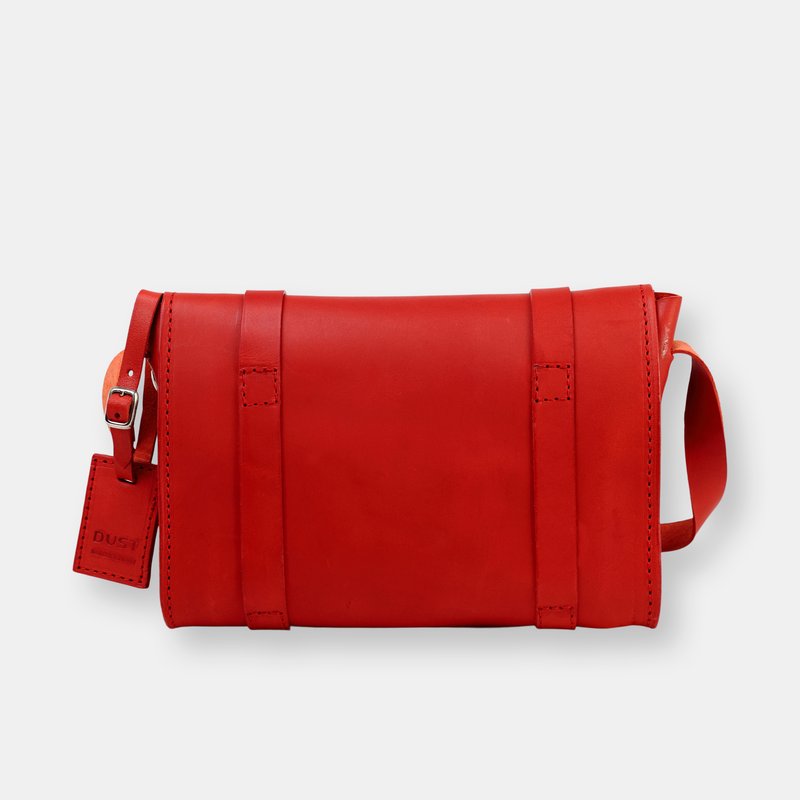 Shop The Dust Company Mod 134 Messenger Bag In Cuoio Red