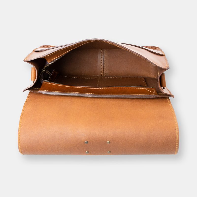 Shop The Dust Company Mod 160 Messenger Bag In Cuoio Brown