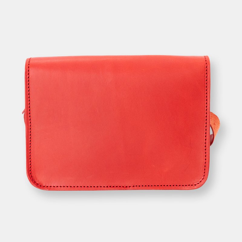 Shop The Dust Company Mod 163 Clutch In Cuoio Red