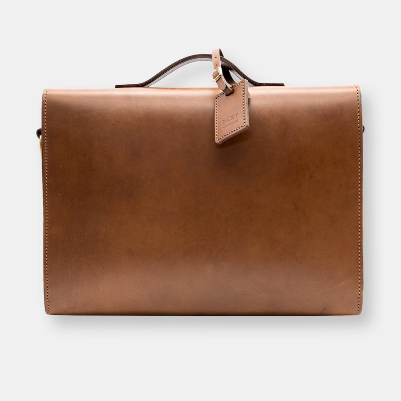 Shop The Dust Company Mod 206 Briefcase In Cuoio Brown
