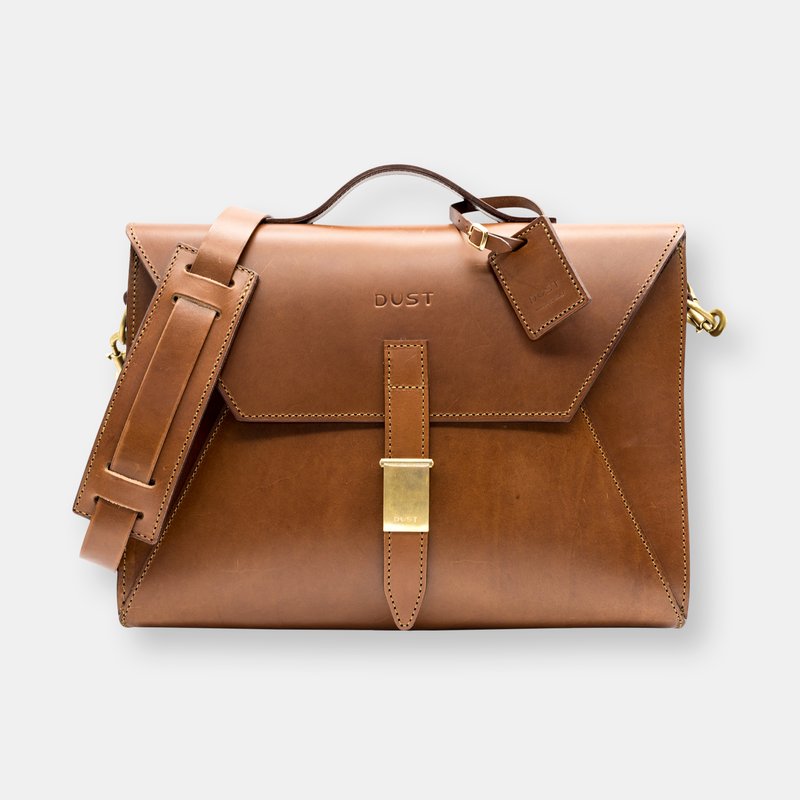 Shop The Dust Company Mod 206 Briefcase In Cuoio Brown