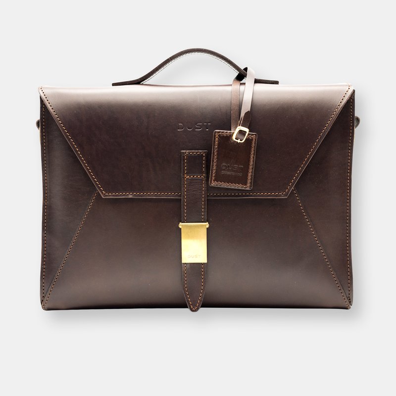 Shop The Dust Company Mod 206 Briefcase In Cuoio Havana In Brown