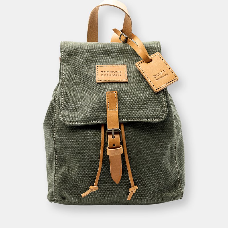 The Dust Company Mod 226 Vintage Backpack In Cotton Green